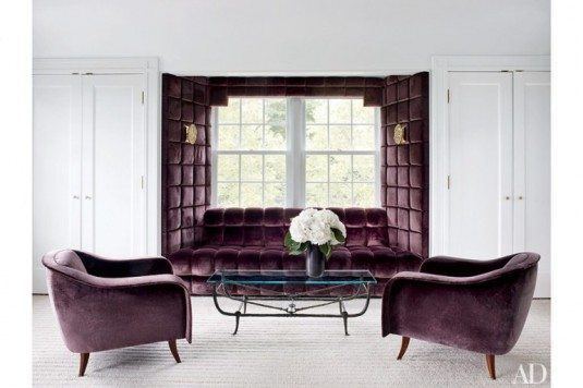 Aubergine-Sahco-velvet-is-used-for-this-luxuriously-padded-windowseat-and-Joaquim-Tenreiro-chairs-in-Greenwhich-Connecticut-home-decorated-by-Joe-Nahem-via-AD-770x513