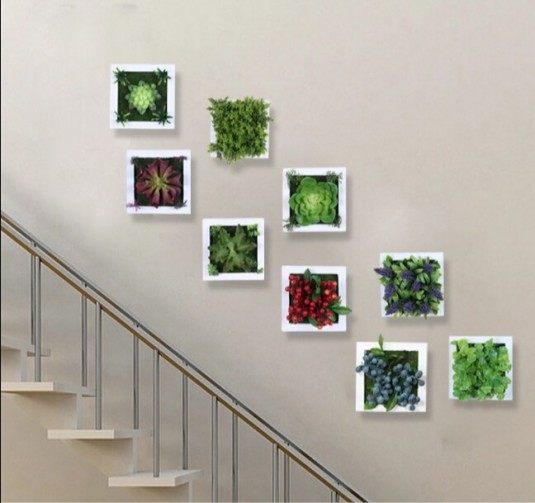 New-3D-Creative-metope-succulent-plants-Imitation-wood-photo-frame-wall-decoration-artificial-flowers-home-decor