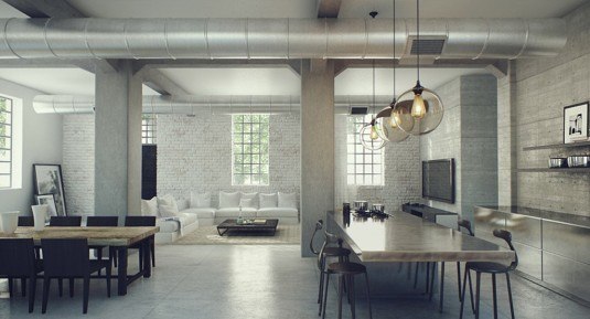 Modern-Living-room-Industrial-Interior-Design