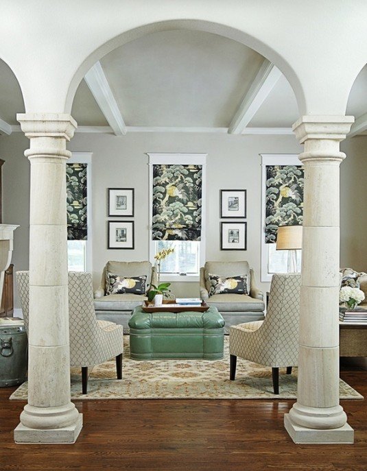 Charming Living Room With Column Interior Design Trends for 2014