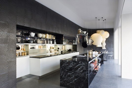 Kitchen-Design-Ideas-with-Individuality-Luxurious-Black-Marble-Kitchen-Island