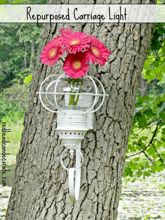Repurposed-Carriage-Light-to-Pretty-Vase