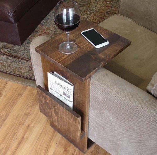 Table with Side Storage Slot