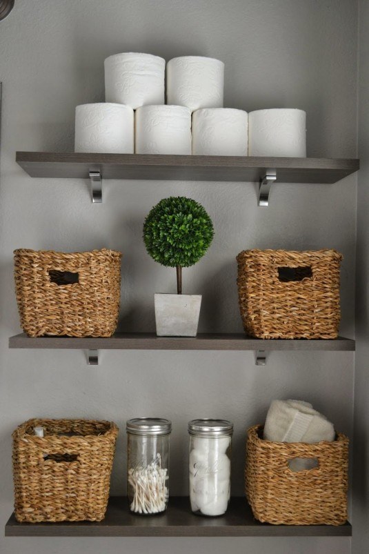 bathroom floating shelf