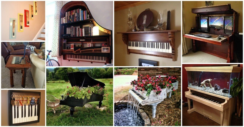 20 Inventive and Very Creative DIY Ideas to Repurpose Old Pianos