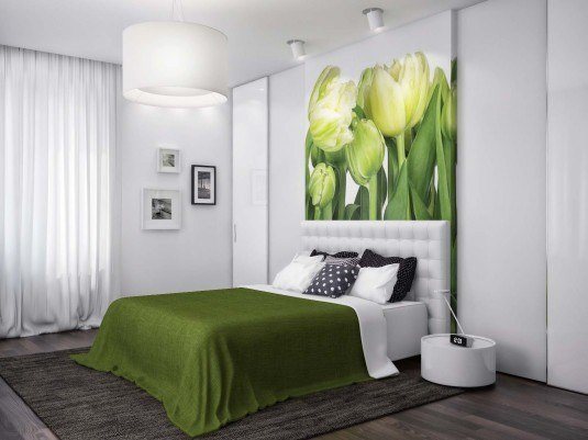 white-bedroom-with-a-green-touch