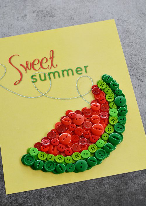 diy-sweet-summer-watermelon-button-craft-step-2