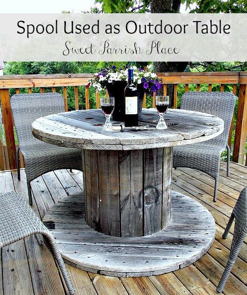 wooden-spool-as-patio-table-outdoor-furniture-outdoor-living-repurposing-upcycling
