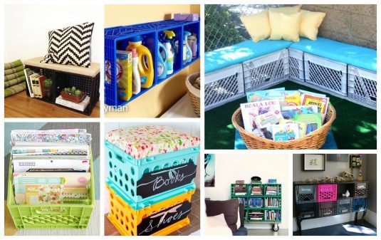 Impressive And Useful DIY Plastic Crates Crafts That You Have To See