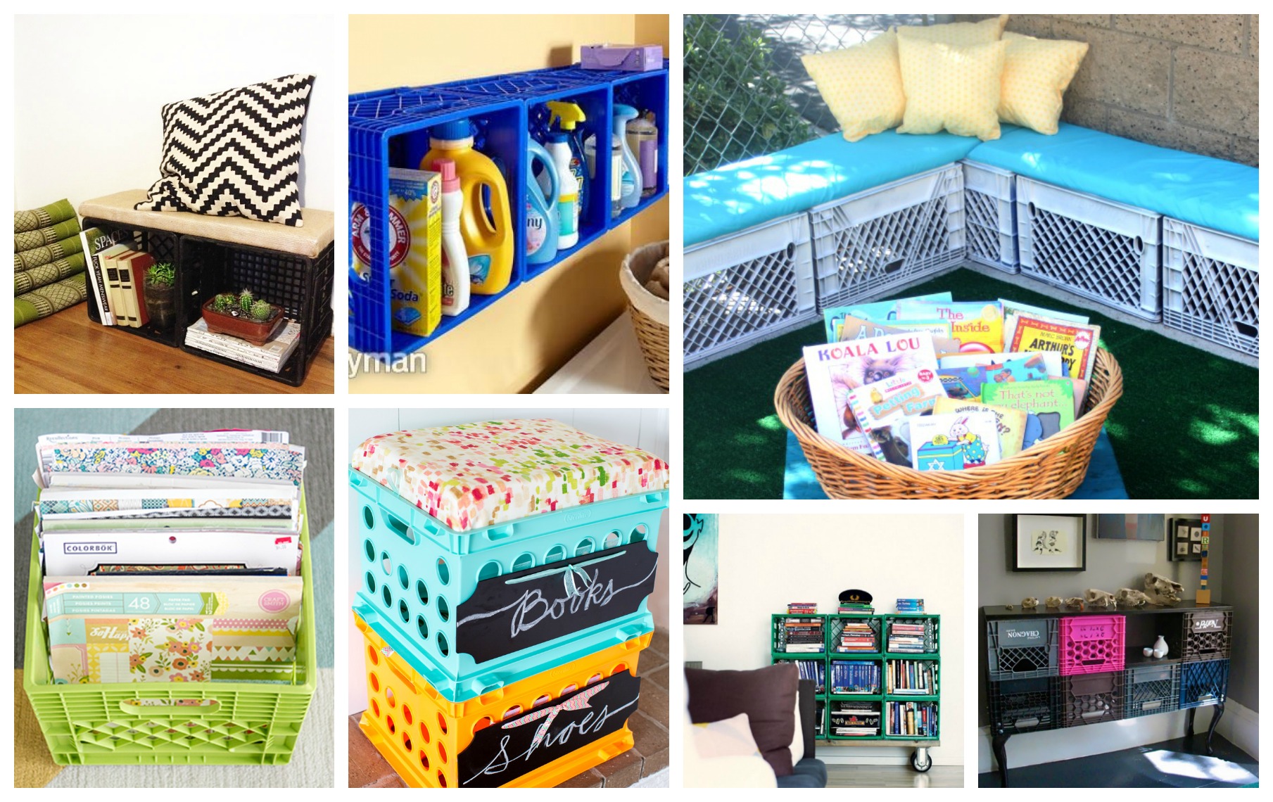 Impressive And Useful Diy Plastic Crates Crafts That You Have To See