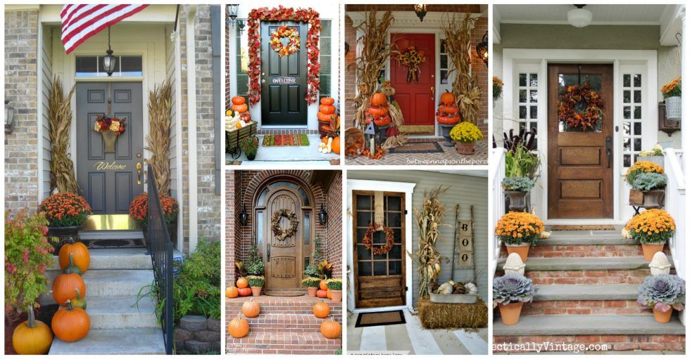 10 Front Door Flower Pots That Will Draw All of the Attention This Fall