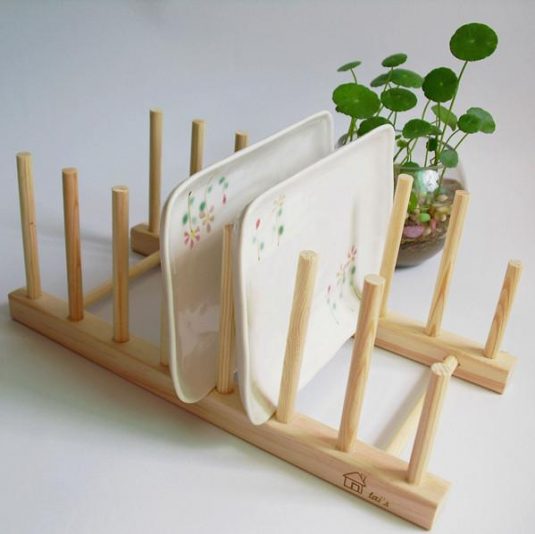 diy-wood-plate-drain-rack-storage-rack-bowl