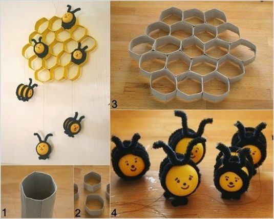 creative-diy-wall-decoration-ideas-kids-room-decor-bee-decoration