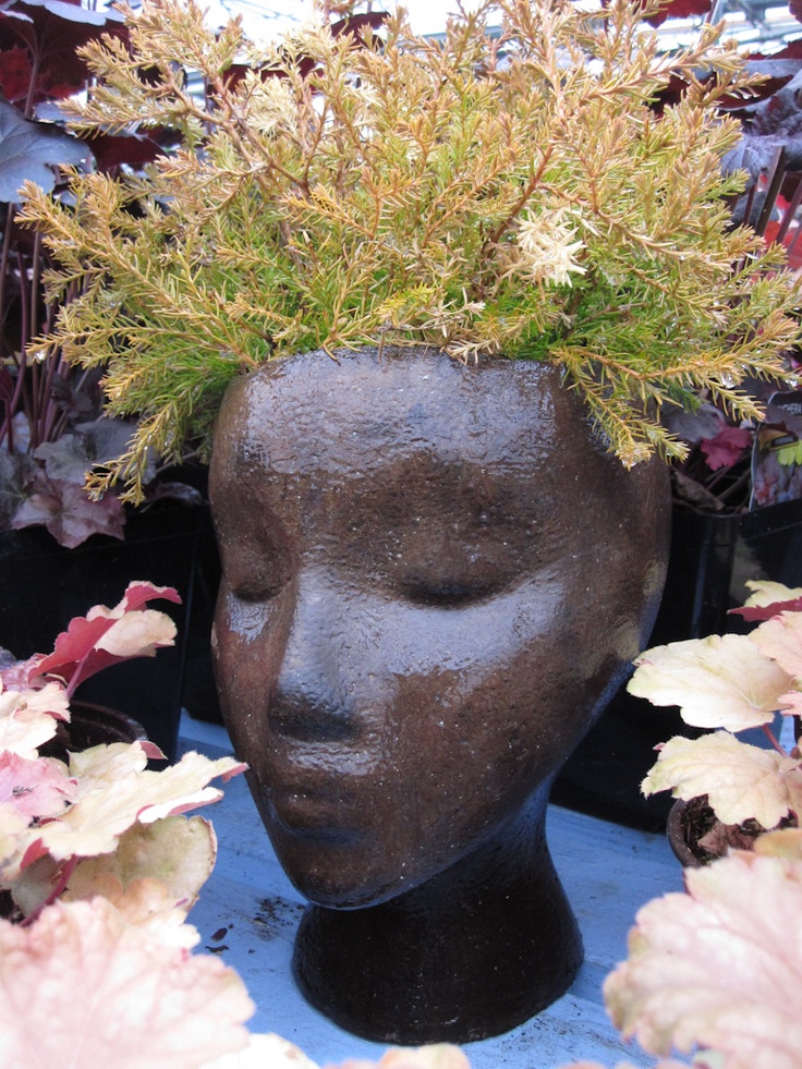 head planters diy pot heads dazzling planter pots face lady yourself flower result ceramic source projects sculptures far growing visit