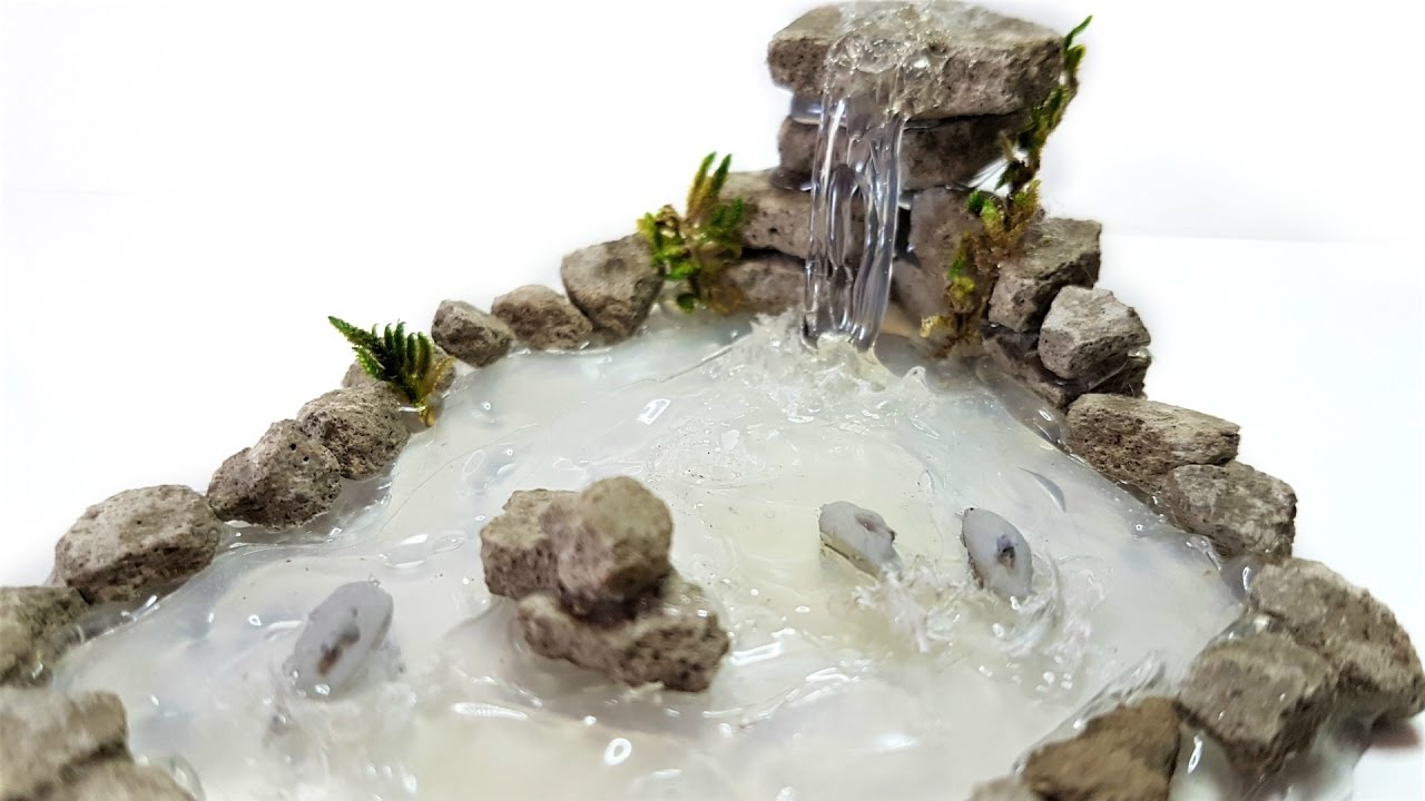 You Won't Believe That DIY Waterfall Can Be Made With Glue Gun