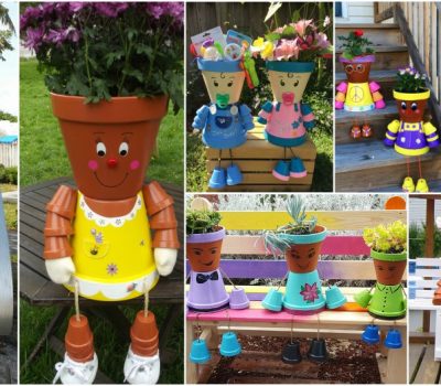 Cheap DIY Clay Pot People To Cheer Up Your Garden