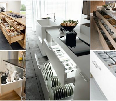 Modern Kitchen Cabinets With Clever Space-Saving Features