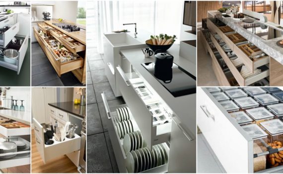 Modern Kitchen Cabinets With Clever Space-Saving Features