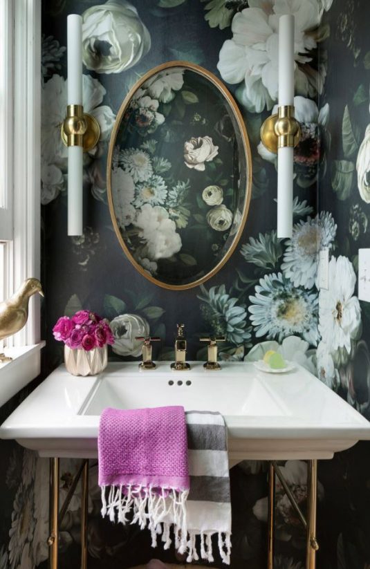 Eye-catching Bathroom Wallpaper Ideas To Break Down The Boring Whiteness