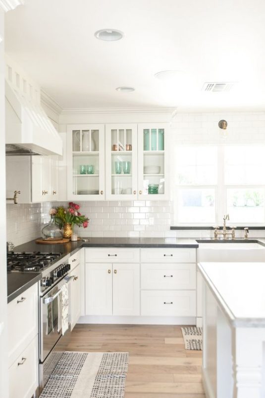 How To Style Your Glass-Front Kitchen Cabinets In A Fabulous Way