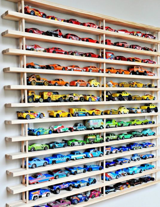 toy car storage display