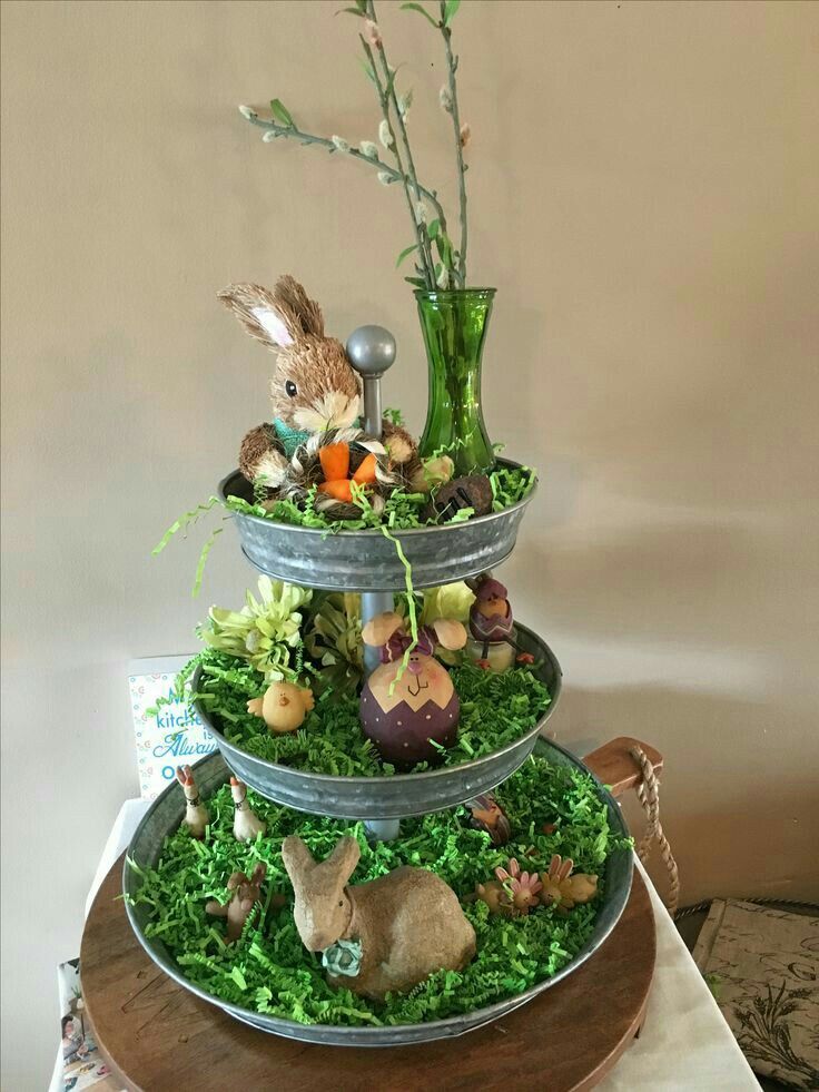 easter tray tiered decor galvanized decorations pottery barn stand decoration centerpieces eggcelent yours styling tips craft projects table spring happyholiday21