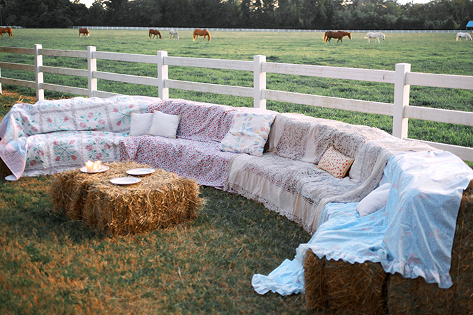 Hay Bale Seating Ideas